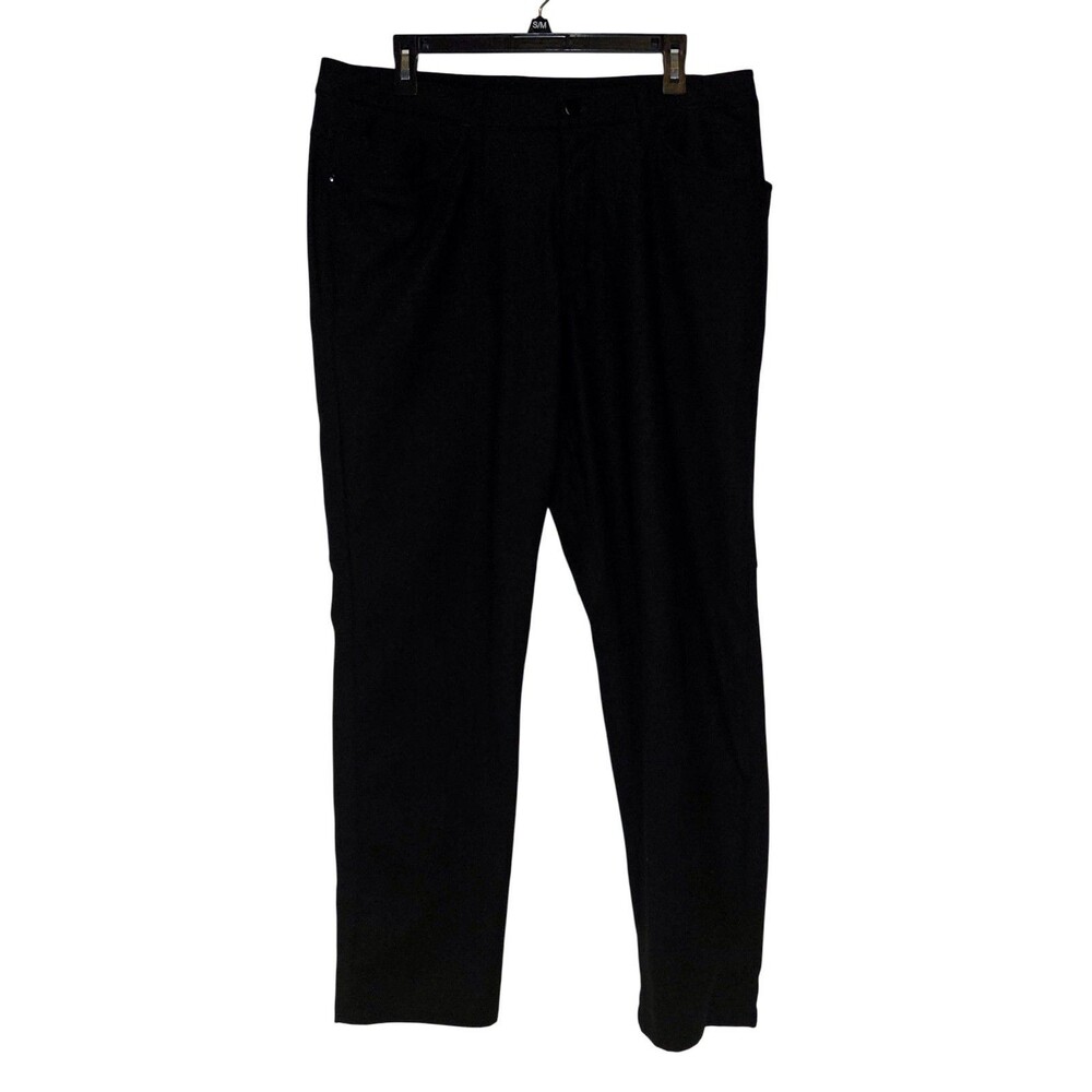 Lululemon ABC Pants Mens 35 Black Classic Sweat Wicking Warpstreme Straight Leg